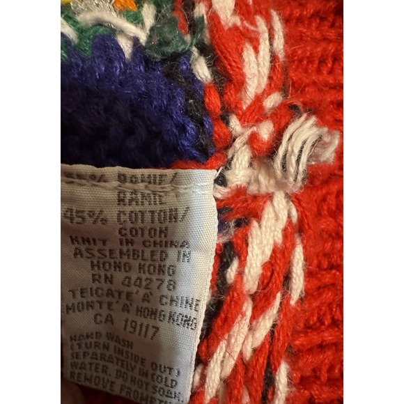 Vintage 1992 Marisa Christina Christmas Sweater L Gingerbread Houses Ugly Xmas - Picture 7 of 9